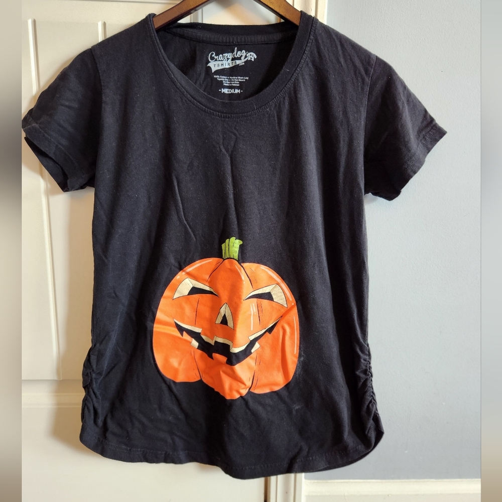 Maternity Halloween Jack O Lantern Short Sleeve T-Shirt Size Medium